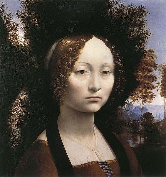 LEONARDO da Vinci Portrait of Ginevra de Benci oil painting picture